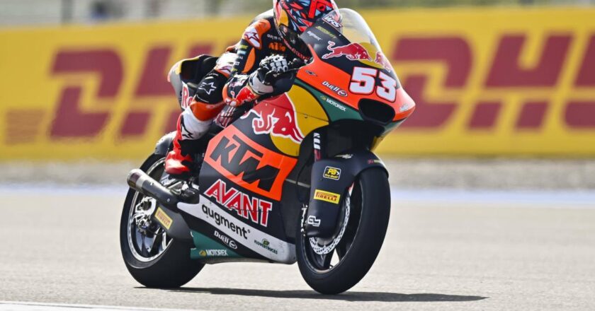 Moto2'de yarışan Deniz Öncü yarışı tamamlayamadı